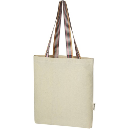 [12064206] Rainbow 180 g/mÂ² recycled cotton tote bag 5L