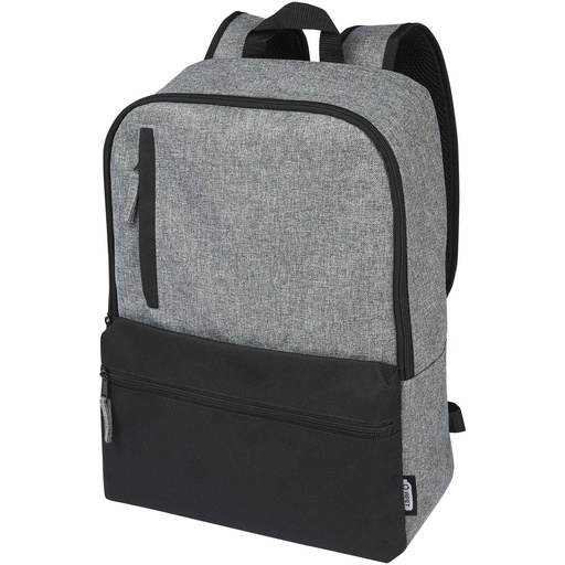 [12065590] Reclaim 15" GRS recycled two-tone laptop backpack 14L
