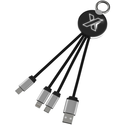 [2PX00290] SCX.design C16 ring light-up cable (Solid black/White)