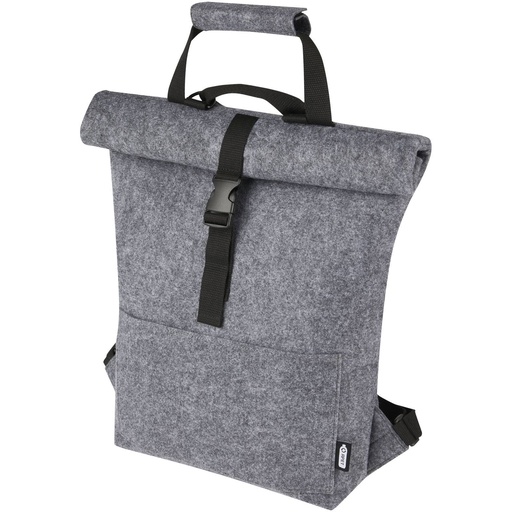 [12066382] Felta GRS recycled felt roll-top bike bag 13L