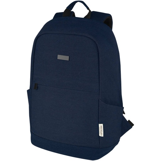 [12067755] Navy (Joey 15.6" GRS recycled canvas anti-theft laptop backpack 18L) 