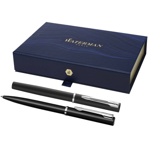 [10782455] Waterman Allure rollerball and ballpoint pen set (black ink)