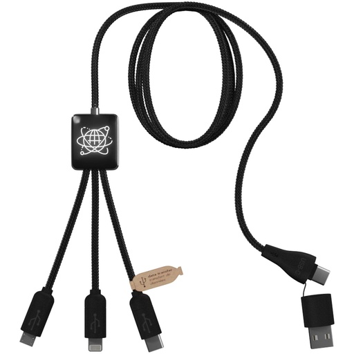 [2PX08590] [2PX08590] [2PX08590] SCX.design C45 5-in-1 rPET charging cable with data transfer | 2PX085