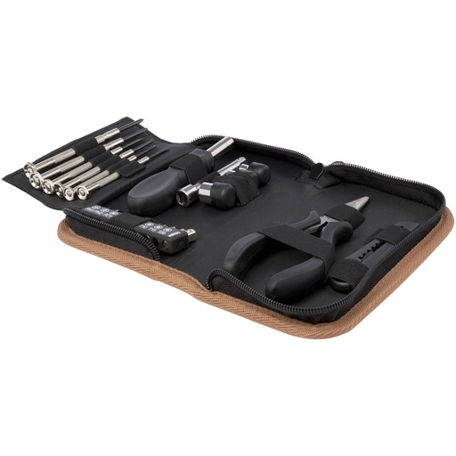 [10457906] Spike 24-piece RCS recycled plastic tool set with cork pouch