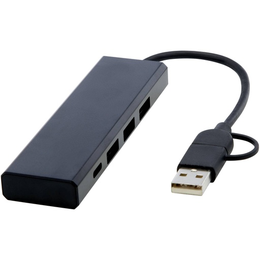 [12434490] Rise RCS recycled aluminium USB 2.0 hub