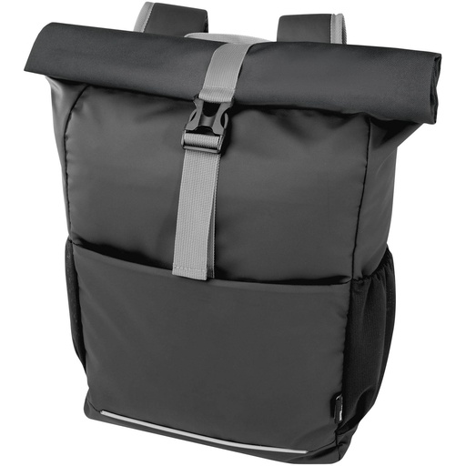 [13005090] Aqua 15" GRS recycled water resistant roll-top bike bag 20L