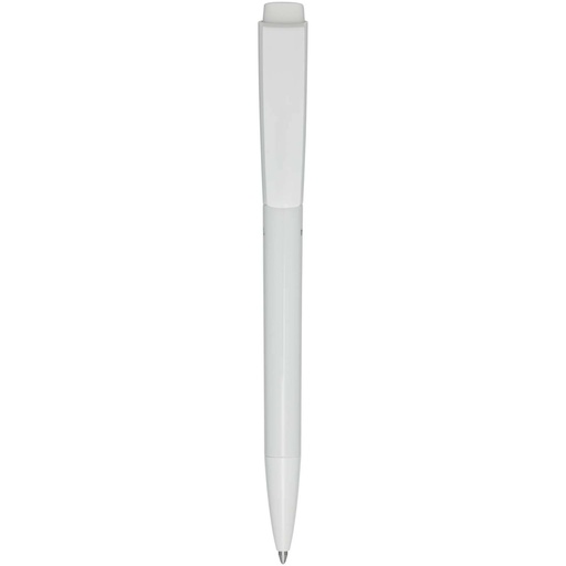 [10792801] Martha recycled plastic ballpoint pen (blue ink) (White)