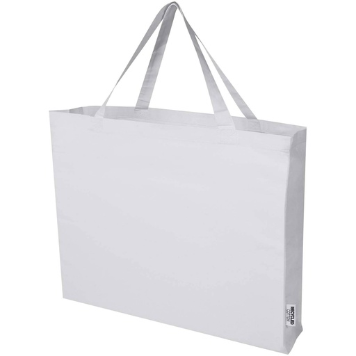 [12073401] White (Odessa 220 g/m² GRS recycled cotton large tote bag) 