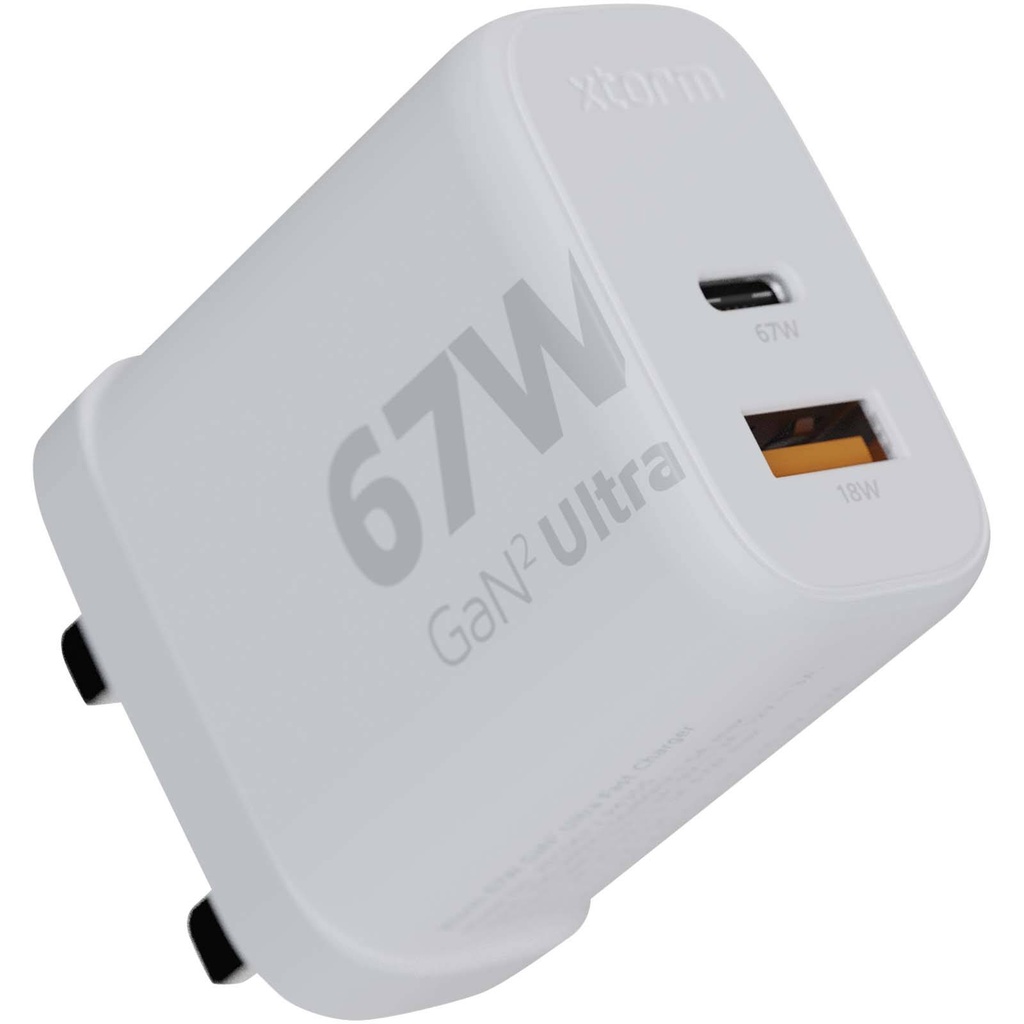 Xtorm XEC067G GaNÂ² Ultra 67W wall charger - UK plug