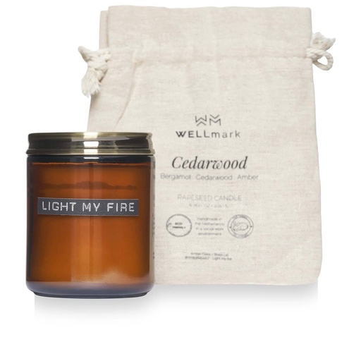 [12632011] [12632011] [12632011] Wellmark cedar wood scented candle medium | 126320