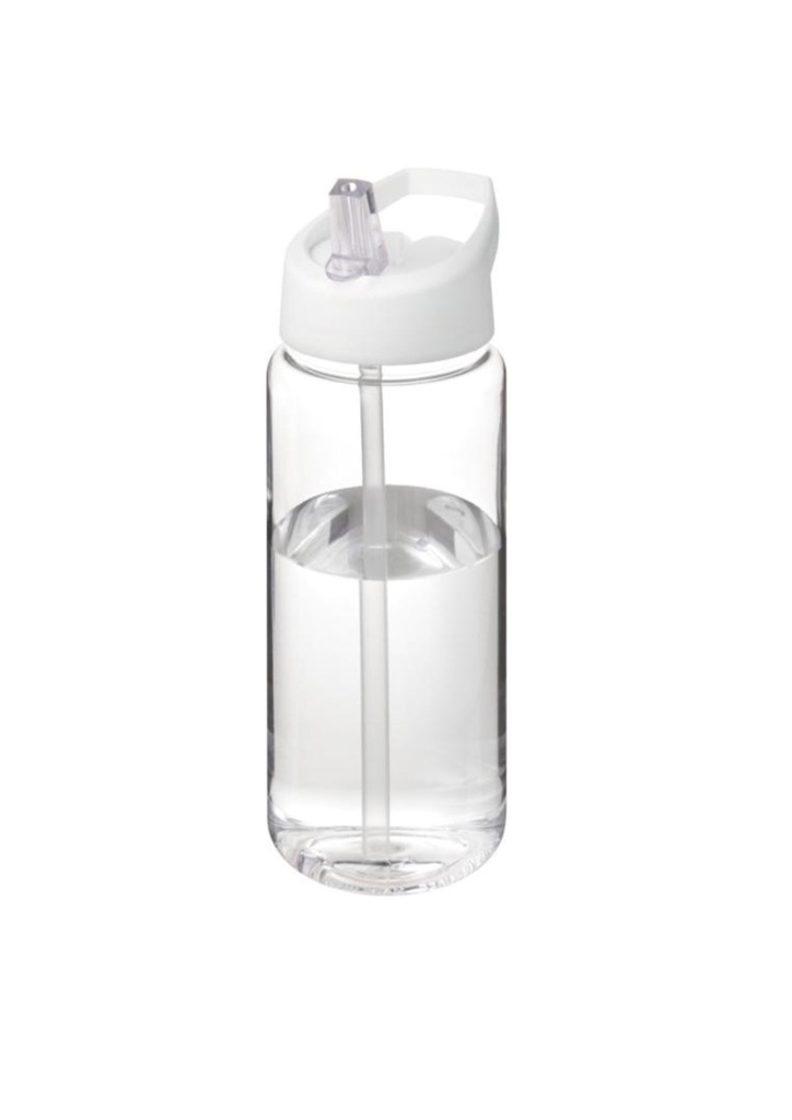H2O Active® Octave Tritan™ 600 ml spout lid sport bottle - Transparent clear / White