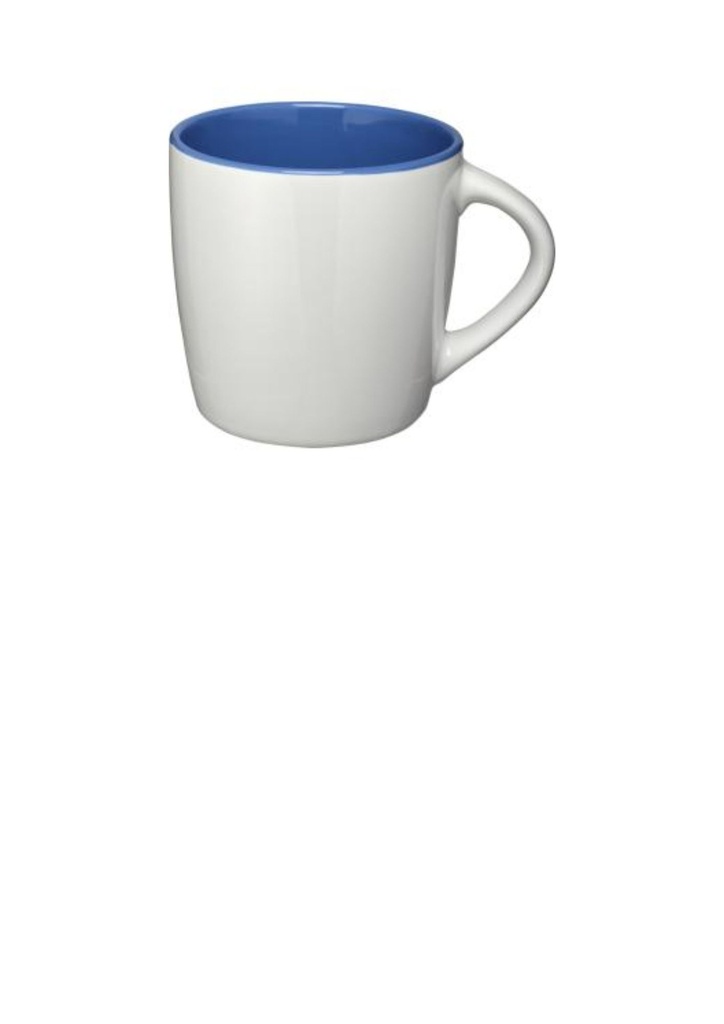 Aztec 340 ml ceramic mug - White / Royal blue
