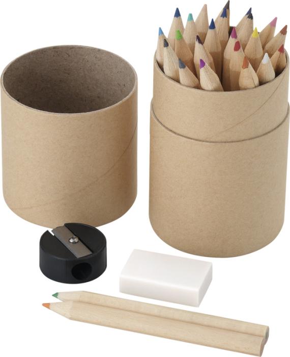 Woodby 26-piece coloured pencil set - Natural