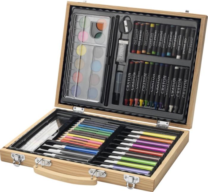 Rainbow 67-piece colouring set - Natural