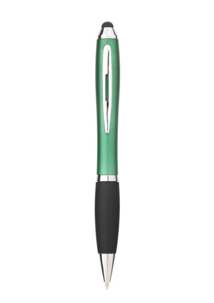 Nash coloured stylus ballpoint pen with black grip - Royal blue / Solid black
