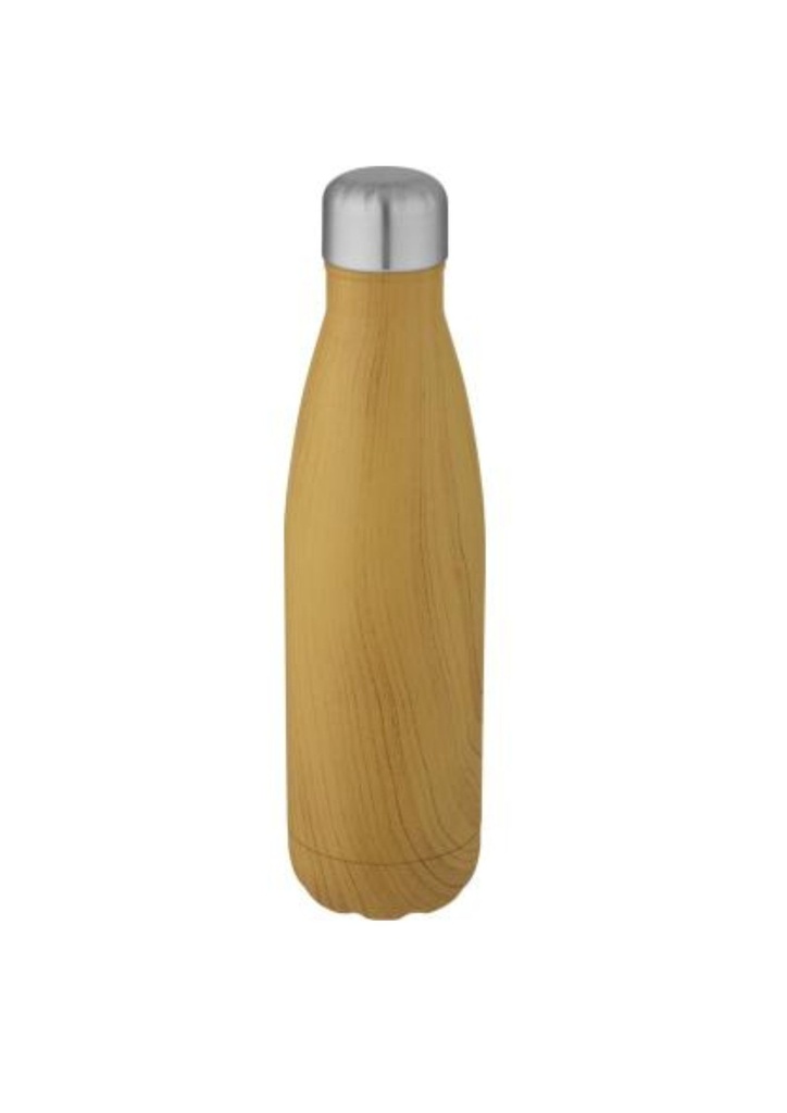 Cove 500 ml vacuum insulated stainless steel bottle with wood print - Heather natural | 27110