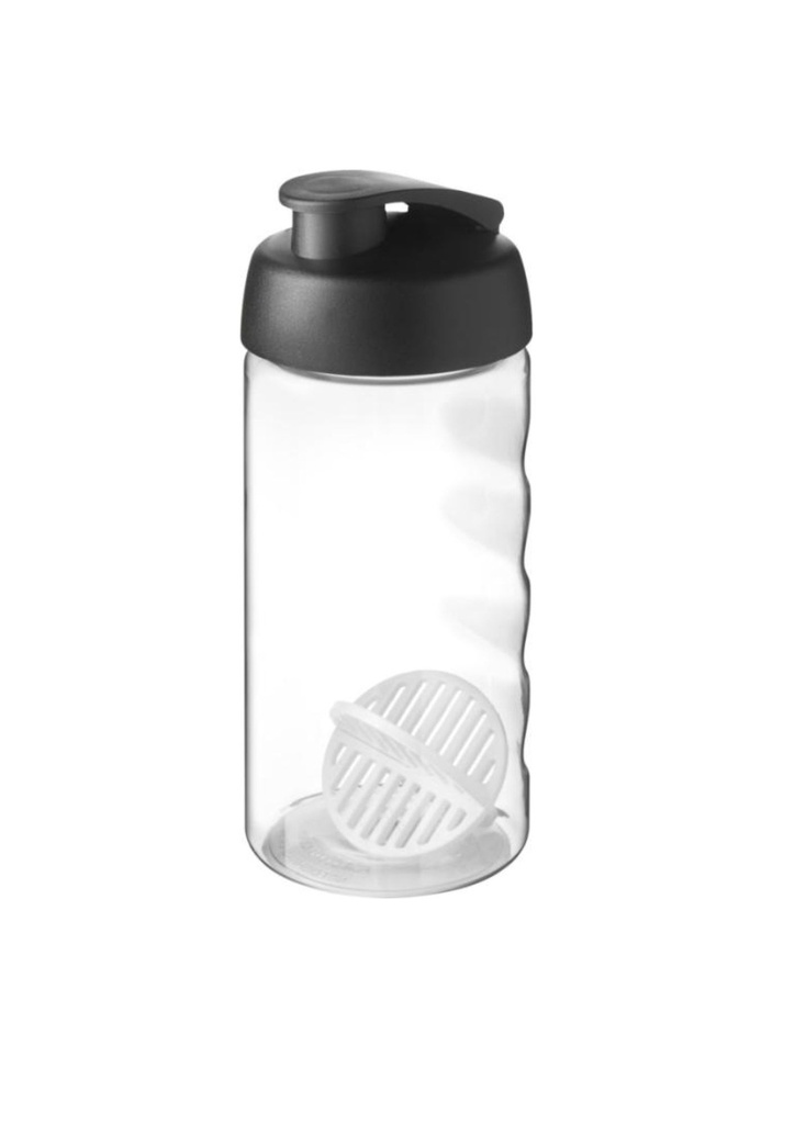 H2O Active® Bop 500 ml shaker bottle - Solid black / Transparent | 27370