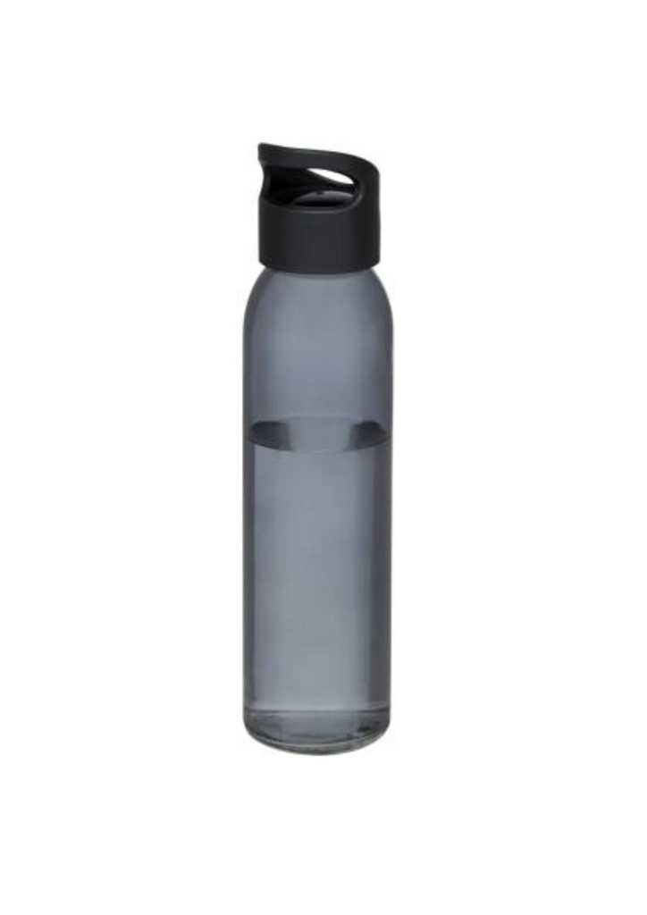 Sky 500 ml glass water bottle - Solid black