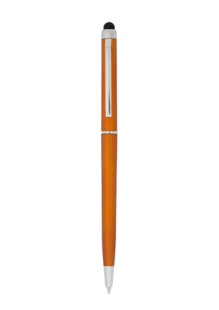 Valeria ABS ballpoint pen with stylus - Orange