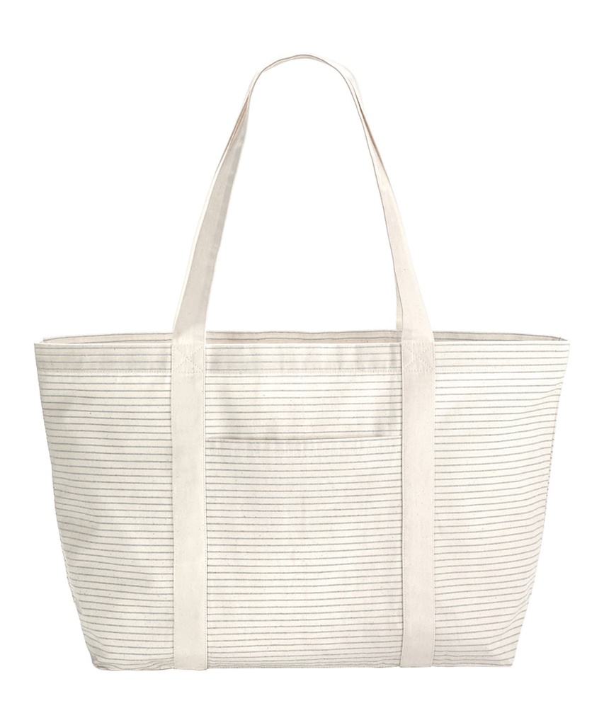 Striped organic cotton shopper WM255
