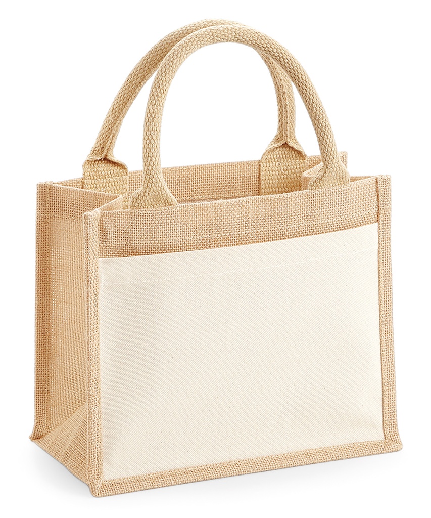Cotton pocket jute gift bag WM425