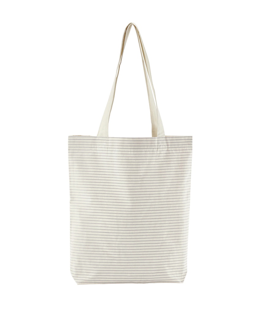 Striped organic cotton tote WM251