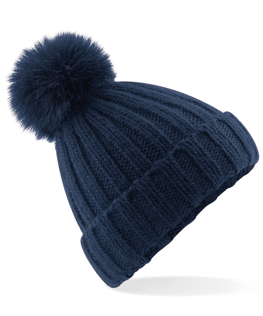 Verbier fur pop pom chunky beanie BC413