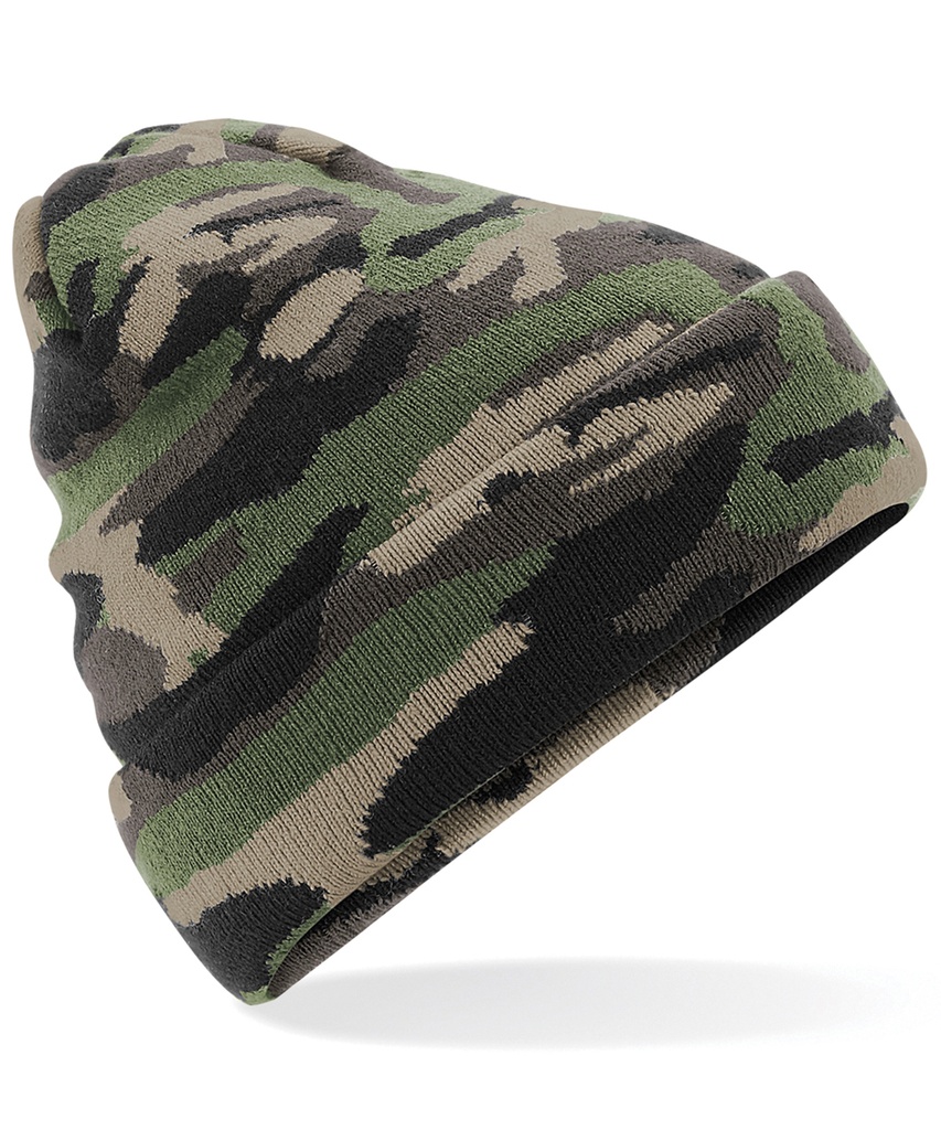 Camo cuffed beanie BC419