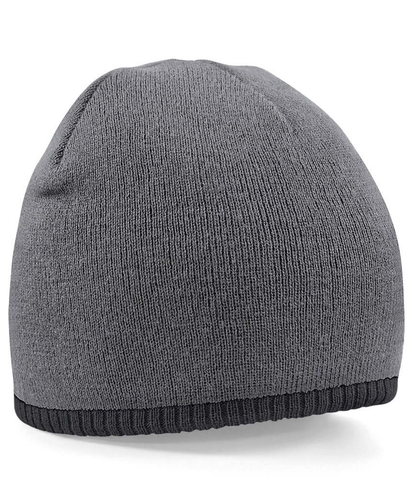 Two-tone pull-on beanie BC44C