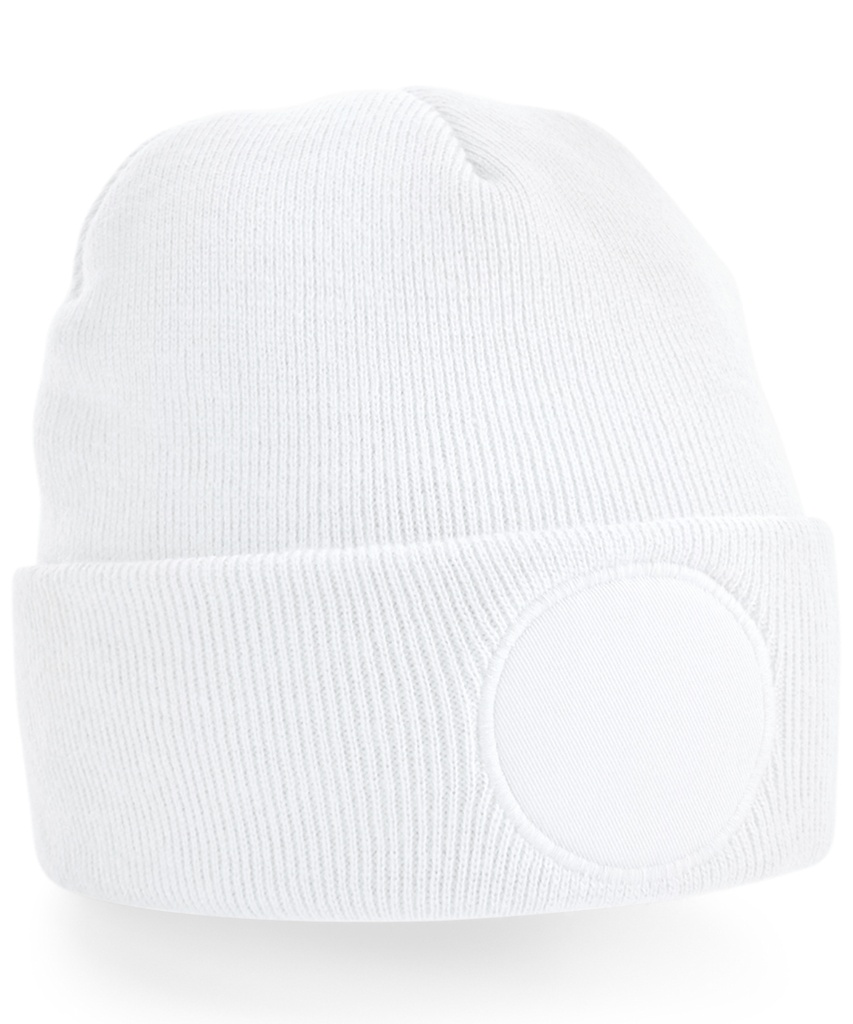 Circular patch beanie BC446