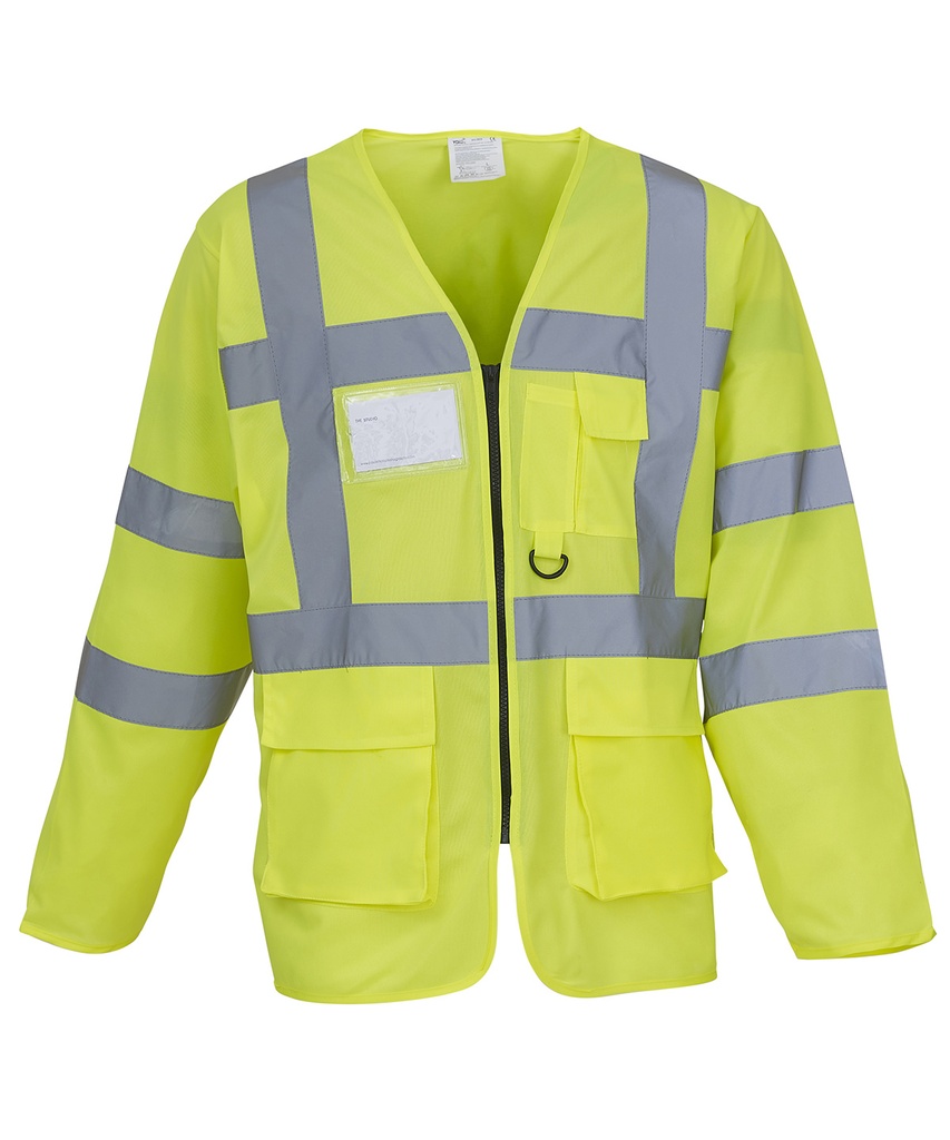 Hi-vis executive long sleeve waistcoat (HVJ800)