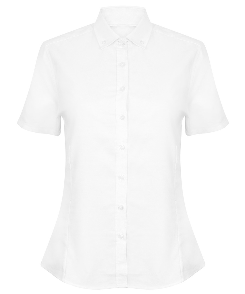 Women's modern short sleeve Oxford shirt