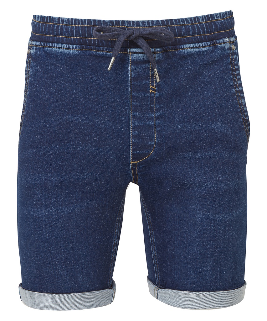 Men's denim drawstring shorts