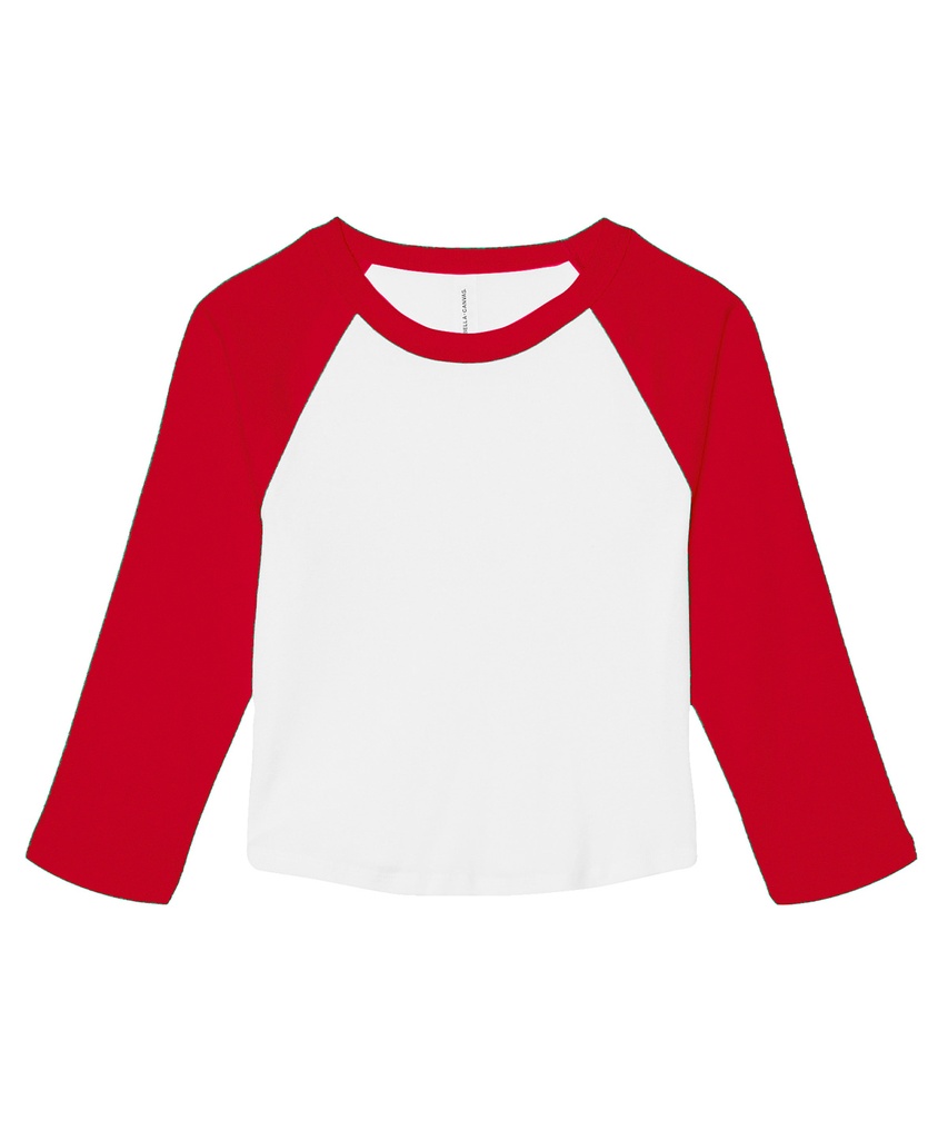 Women's micro rib 3/4 raglan baby t-shirt