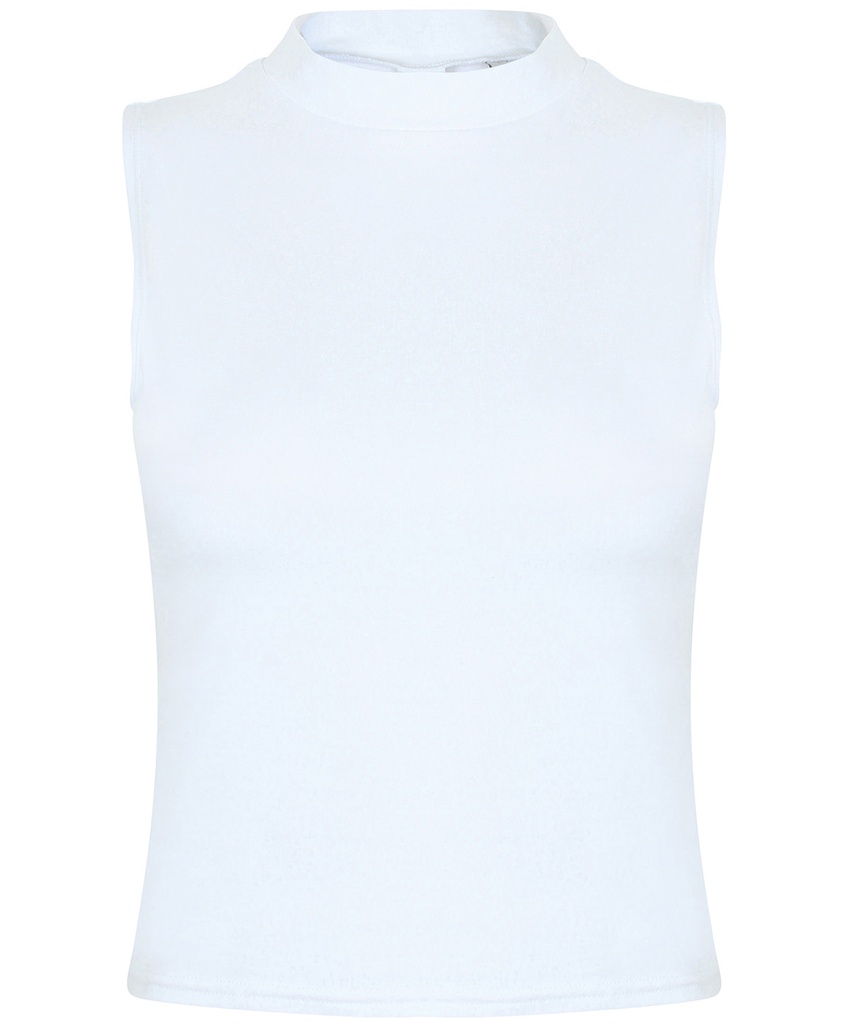 Women's high neck crop vest