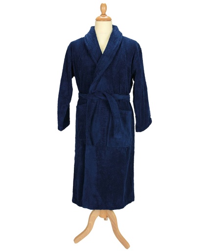 [AR025FNAVXS] XS, French Navy (ARTG® Bath robe with shawl collar) 