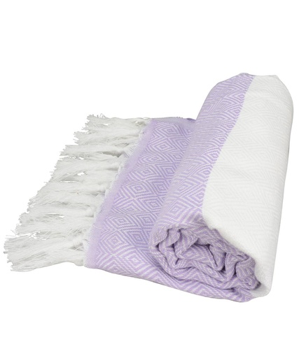 [AR056WHLP] ARTG® Hamamzz® marmaris towel (White/Light Purple)