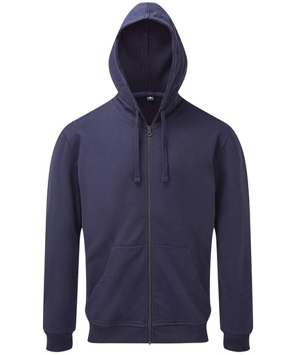 [AQ046NAVYS] Men's coastal vintage wash loop back zip through hoodie (S)