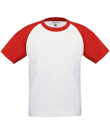 [B111BWHRD56] B&C Baseball /kids (White/Red, 5/6 Years)