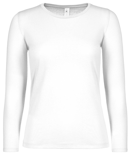 [B211FWHITXS] B&C #E150 long sleeve /women (White, XS)