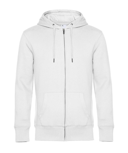 [BA012WHITXS] B&C KING Zipped Hood (White, XS)