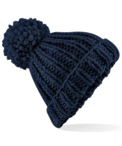 [BC483FNAV] French Navy (Oversized hand-knitted beanie | BC483) 