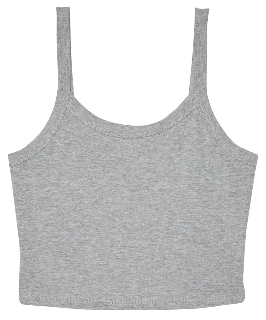 Women's micro rib spaghetti strap tank