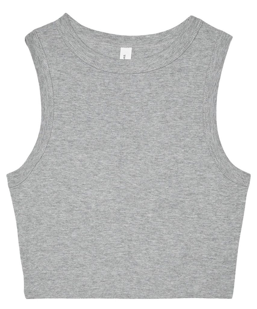 Women's micro rib muscle crop tank