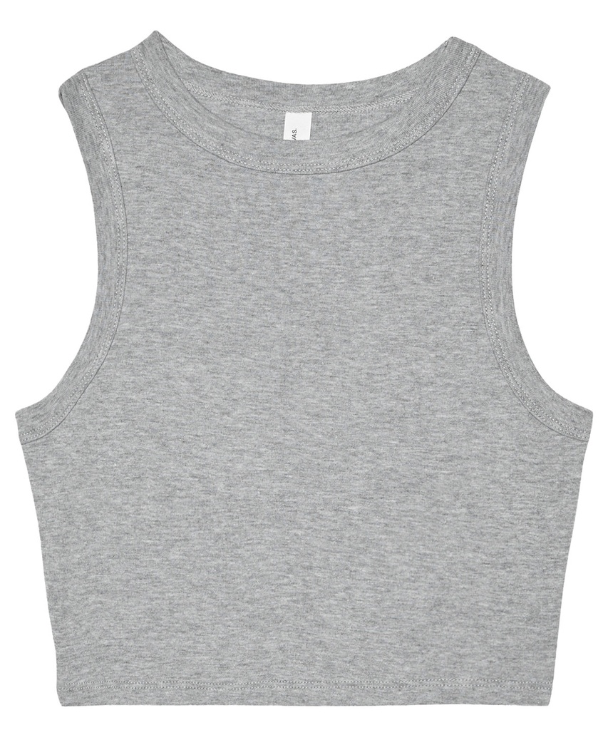 Women's micro rib muscle crop tank
