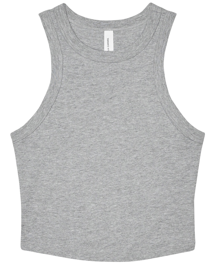 Women's micro rib racer tank