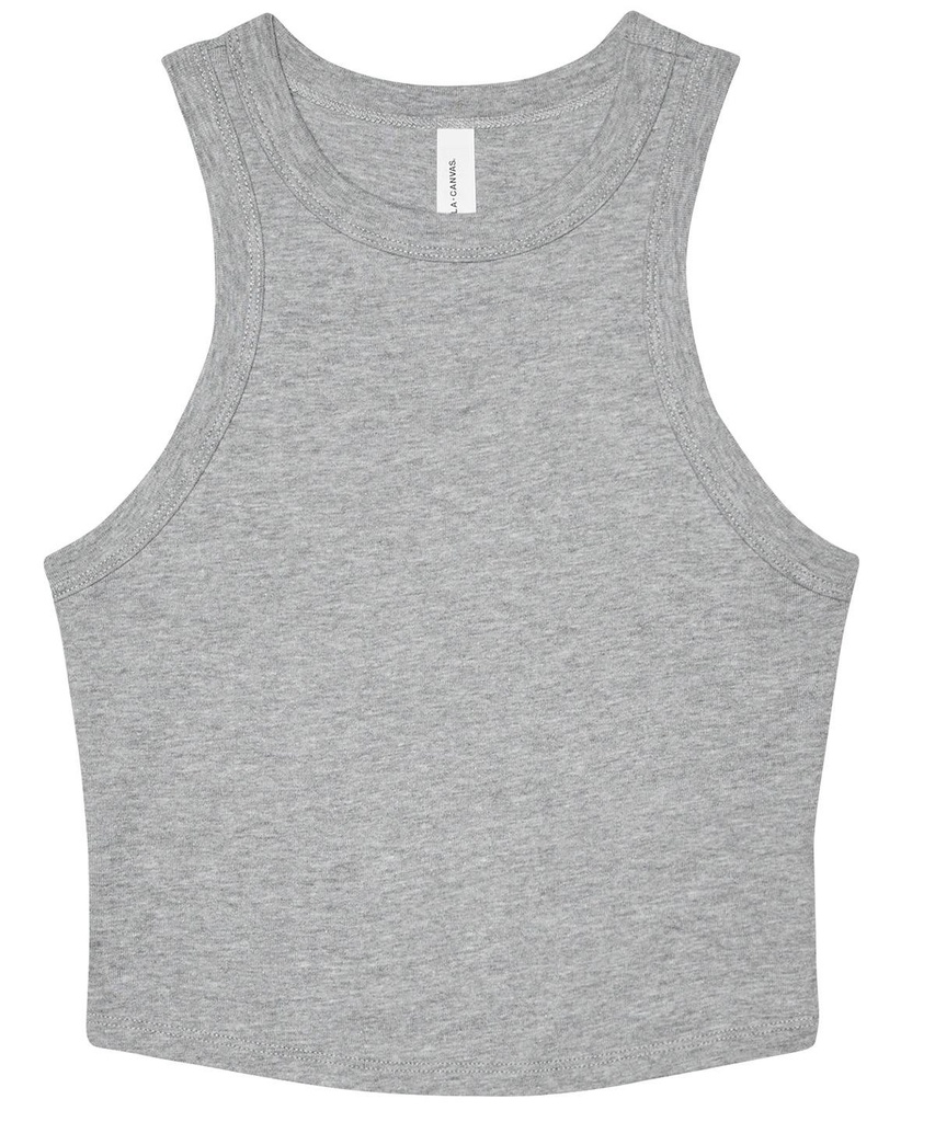 Women's micro rib racer tank