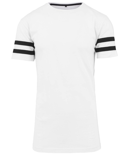 [BY032WHBKS] Stripe Jersey tee (White/Black, S)