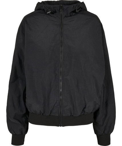 [BY182BLACXS] Women's crinkle batwing jacket (Black, XS)
