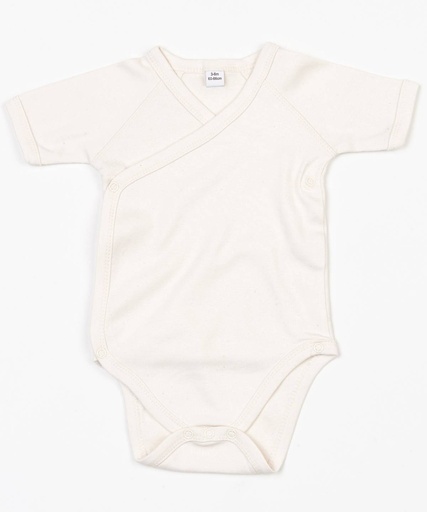 [BZ005ONAT03] Baby organic kimono bodysuit (Organic Natural, 0/3 Months)